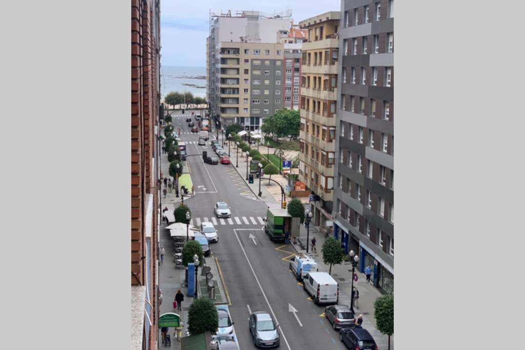 115A - Amplia Vivienda En Playa San Lorenzo Gijón Eksteriør billede